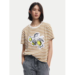 Desigual Desigual Póló Lemon 25SWTKAE Bézs Regular Fit