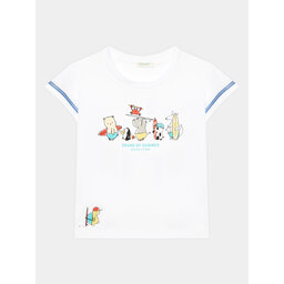 United Colors Of Benetton United Colors Of Benetton Póló 3I1XA102Z Fehér Regular Fit