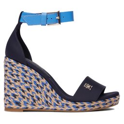 

Еспадрильї Tommy Hilfiger Colorful High Wedge Satin Sandal FW0FW07914 Blue Mix 0G3, Cиній