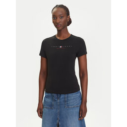 Tommy Jeans Tommy Jeans T-Shirt Linear DW0DW21422 Μαύρο Slim Fit