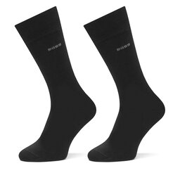 BOSS Súprava 2 párov vysokých pánskych ponožiek BOSS 2P RS Tom 50534901 Čierna