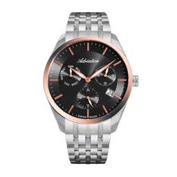 Adriatica Ceas Adriatica A8309.R116QF Silver/Black