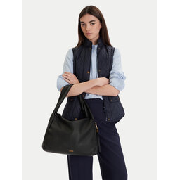 Tommy Hilfiger Handtasche Tommy Hilfiger City Leather Hobo AW0AW18285 Schwarz