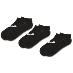 Asics Σετ 3 ζευγάρια κοντές κάλτσες unisex Asics 3PPK Ped Sock 155206 Black 0900
