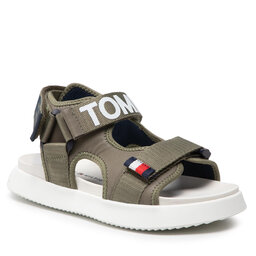 Tommy Hilfiger Sandale Tommy Hilfiger Velcro Sandal T3B2-32257-0208 S Military Green 414