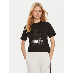 Guess Guess T-Shirt Ines V4YI07 I3Z14 Μαύρο Regular Fit