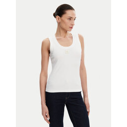 Fracomina Fracomina Marškinėliai FP25ST2001J40101 Balta Slim Fit