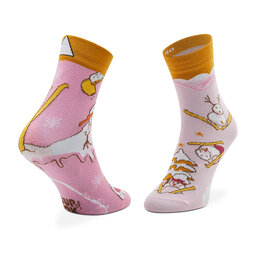 

Високі дитячі шкарпетки Cup of Sox Snowpetki Kids 2 Рожевий