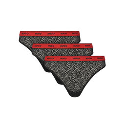 HUGO HUGO Set od 3 para klasičnih gaćica 50535254 Crna