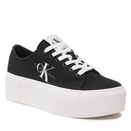 Calvin Klein Jeans Tenisenes Calvin Klein Jeans Flatform+ Cupsole Low Txt YW0YW01033 Black BDS