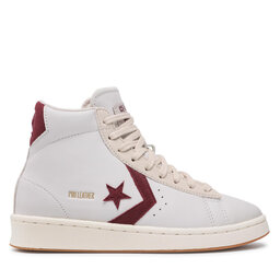 

Снікерcи Converse Pro Leather Hi 171607C White/Deep Bordeaux/String, Бежевий