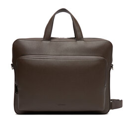 Calvin Klein Laptoptasche Calvin Klein Micro Pebble Slim Briefcase 36 LV04D3012G Braun