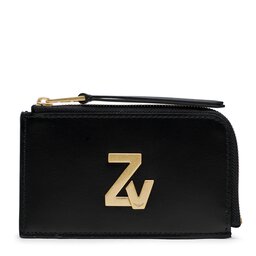 Zadig&Voltaire Etui na karty kredytowe Zadig&Voltaire Zv Initiale Le Medium Calfskin LWSG00029 Noir