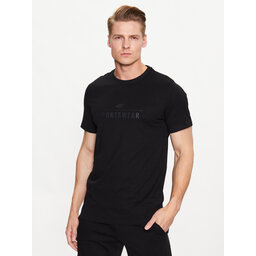4F 4F T-Shirt 4FSS23TTSHM539 Μαύρο Regular Fit