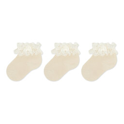 Condor Ankelstrumpor barn 3-pack Condor 2.484/4 Linen 0304