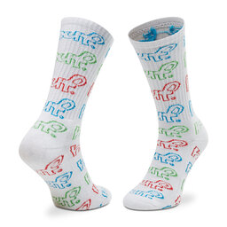 

Високі чоловічі шкарпетки HUF Drop Out SK00641 r. OS White, Кольоровий