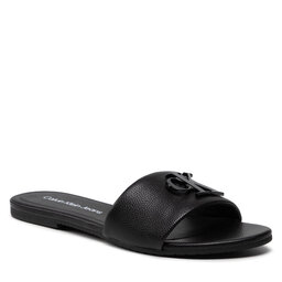 Calvin Klein Jeans Šľapky Calvin Klein Jeans Flat Sandal Hw Lth YW0YW00543 Black BDS