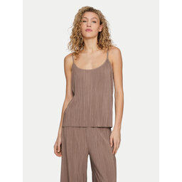 Vila Vila Marškinėliai Plisa 14096337 Ruda Relaxed Fit