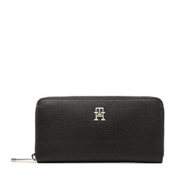 Tommy Hilfiger Portofel Mare de Damă Tommy Hilfiger Th Emblem Large Za AW0AW14639 BDS