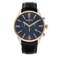 Roamer Zegarek Roamer Superior Chrono 508837 47 85 05 Gold/Silver