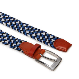 

Чоловічий ремінь Puccini Pame 7/7A/8 Blue/Navy Blue/White, Голубий