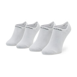 Calvin Klein Súprava 2 párov krátkych ponožiek dámskych Calvin Klein 701218774 White 002