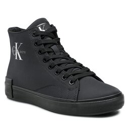 Calvin Klein Jeans Sneakersy Calvin Klein Jeans Ess Vulcanized Laceup Mid Ny YW0YW00757 Black BDS