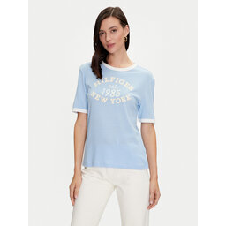 Tommy Hilfiger Tommy Hilfiger T-Shirt Varsity Ringer WW0WW42585 Μπλε Regular Fit