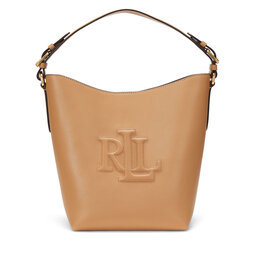 LAUREN RALPH LAUREN Torbica LAUREN RALPH LAUREN Medium Witley Leather Bucket Bag 431950855008 Smeđa