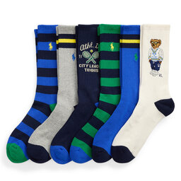 Polo Ralph Lauren 6 pár hosszú szárú férfi zokni Polo Ralph Lauren 449973015001 Színes