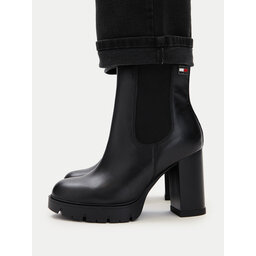 Tommy Jeans Stiefeletten Tommy Jeans Tjw Chelsea High Heel Boots EN0EN03112 Schwarz
