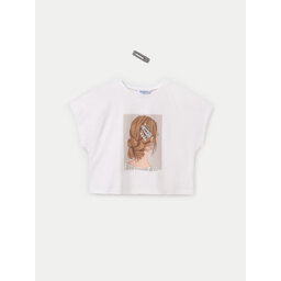 Mayoral Mayoral Camiseta 6021 Écru Relaxed Fit
