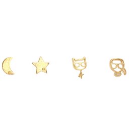 KARL LAGERFELD Set di 2 paia di orecchini KARL LAGERFELD 230W3984 Gold A780