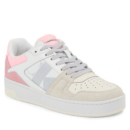 Calvin Klein Jeans Αθλητικά Calvin Klein Jeans Basket Cupsole Laceup Mix Lth Wn YW0YW01051 Bright White/Cotton Candy 01U