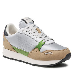 Emporio Armani Сникърси Emporio Armani X3X058 XN206 Q861 Sand/Slv/Ow/Gr/Bk
