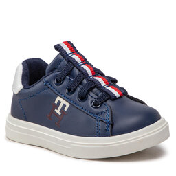 Tommy Hilfiger Сникърси Tommy Hilfiger Low Cut lace-Up Sneaker T1B9-32457-1355 M Blue/White X007
