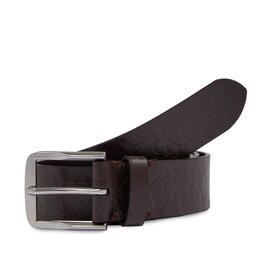 Calvin Klein Jeans Pánský pásek Calvin Klein Jeans Classic Flat Lthr Belt 35Mm Aop K50K511518 Hnědá