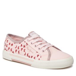 Pepe Jeans Tenisówki Pepe Jeans Brady Shine G PGS30562 Soft Pink 305