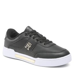 Tommy Hilfiger Sneakersy Tommy Hilfiger Th Prep Court Sneaker FW0FW06859 Black/Gold 0GL