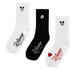 Mickey&Friends Zestaw 2 par wysokich skarpet dziecięcych Mickey&Friends ACCCS-SS24-338DSTC Czarny