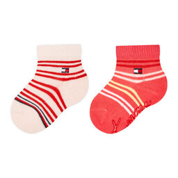 Tommy Hilfiger 2 pares de calcetines altos para niño Tommy Hilfiger 701222671 Pink/Multicolor 015