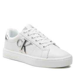 Calvin Klein Jeans Tenisice Calvin Klein Jeans Classic Cupsole Laceup Low YW0YW00775 White/Silver 0LB