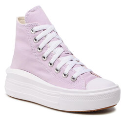 Converse Кецове Converse Ctas Move Hi 572722C Pale Amethyst/White/White