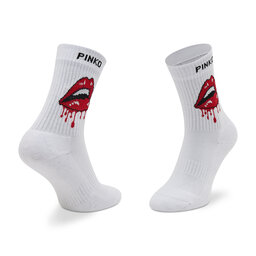 

Високі жіночі шкарпетки Pinko Natalia Calzino PE 22 BLKS1 1G17TT Y86P r. OS Bianco/Rosso ZR2, Білий