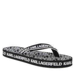 KARL LAGERFELD Джапанки KARL LAGERFELD KL81003 Y01 Black/White Weave