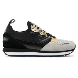 

Снікерcи Emporio Armani X3X116 XM671 R899 Plast/Wh/Bl/Gold/Bla, Чорний
