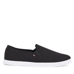 Tommy Hilfiger Πάνινα παπούτσια Tommy Hilfiger Canvas Slip-On Sneaker FW0FW07806 Μαύρο