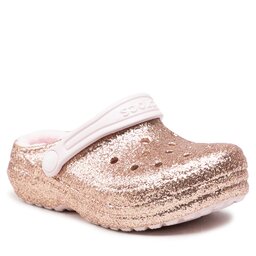 Crocs Nazouváky Crocs Classic Lined Glitter Clog K 207462 Gold/Barely Pink