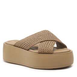Calvin Klein Чехли Calvin Klein Bubble Slide-Woven HW0HW01468 Safari Canvas RBC