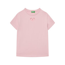 United Colors Of Benetton United Colors Of Benetton Póló 3P4ZC10O0 Rózsaszín Slim Fit